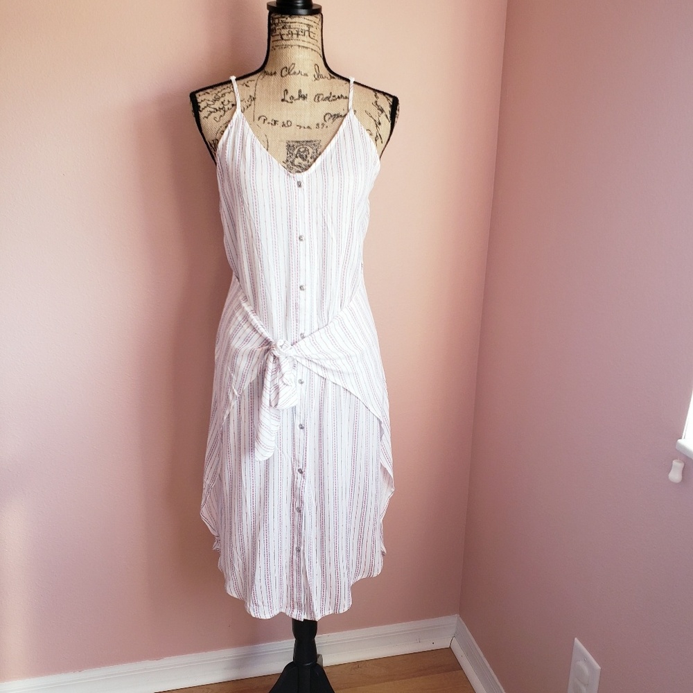 NEW Ivory button down midi dress
